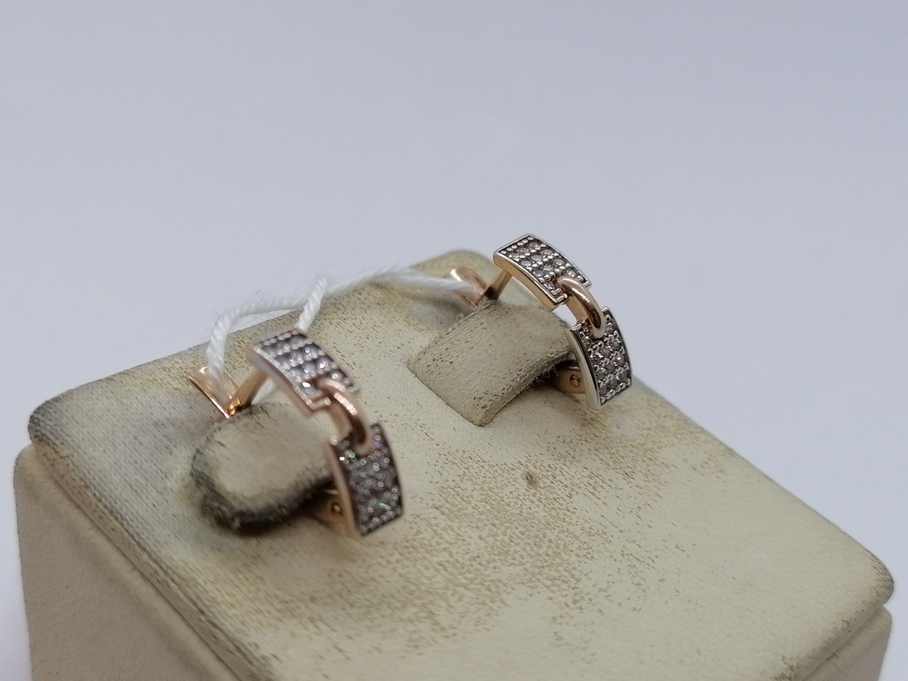 СКМИ585 СЕРЬГИ С КАМНЯМИ (Au 585)