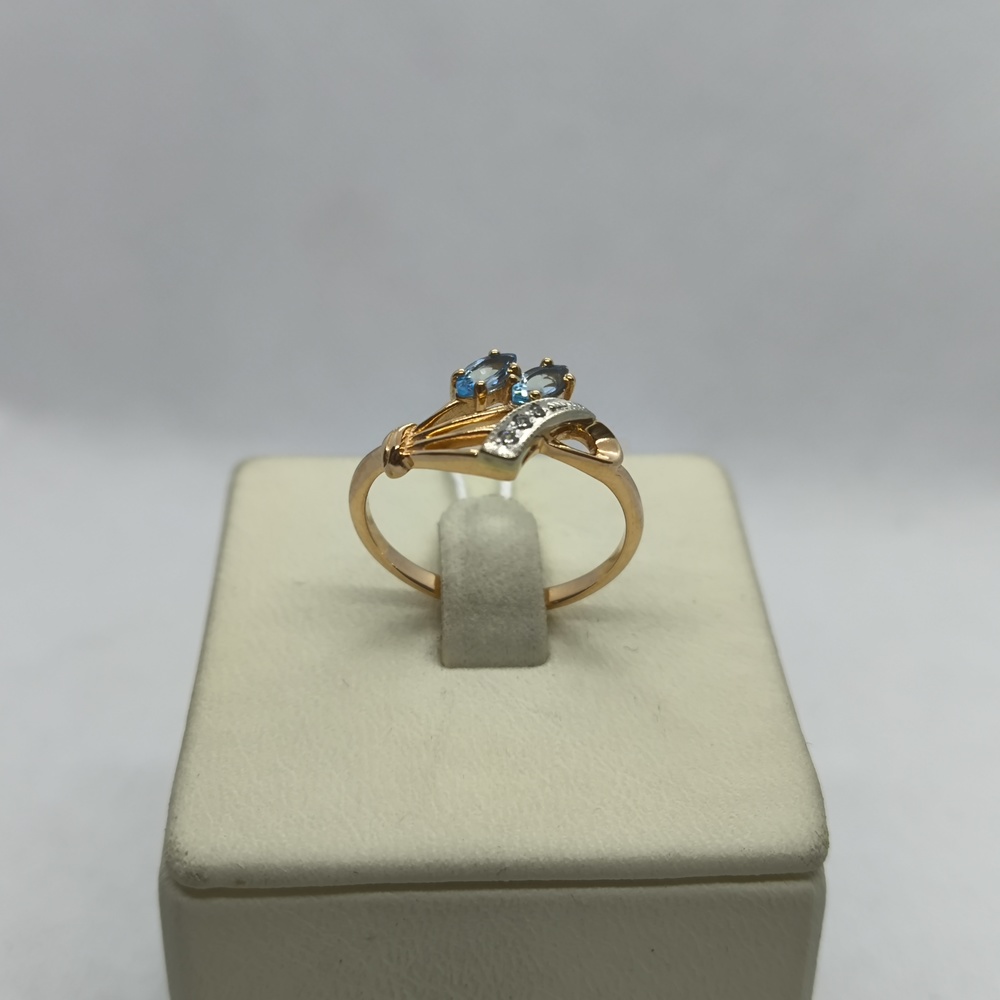 КОЛЬЦО С КАМНЯМИ (Au 585)