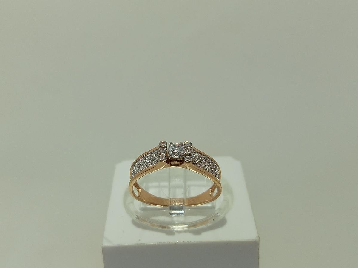 КОЛЬЦО С КАМНЯМИ (Au 585)