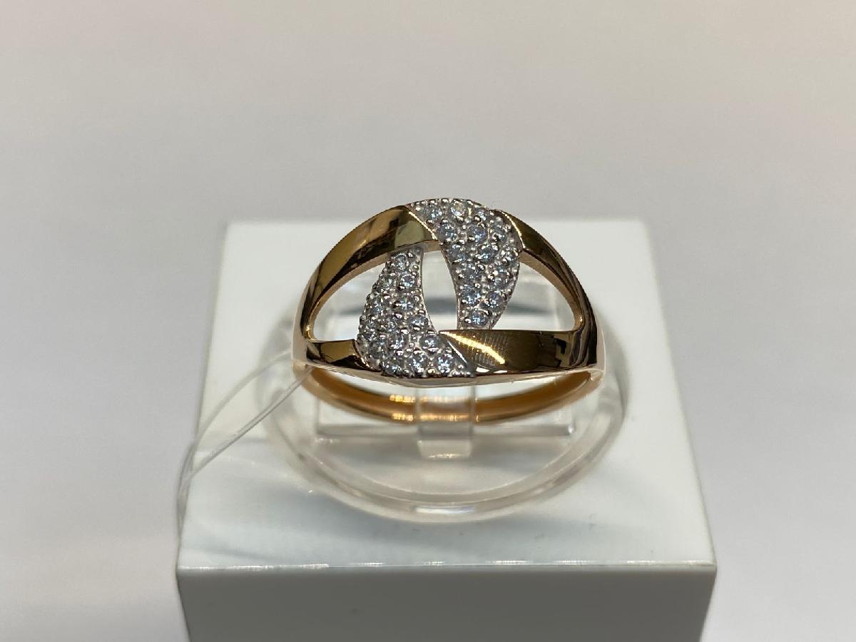 КОЛЬЦО С КАМНЯМИ (Au 585)