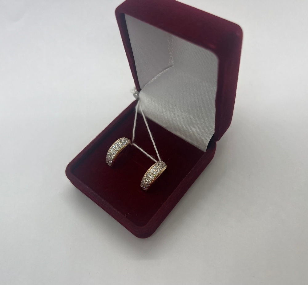 СКМИ585 СЕРЬГИ С КАМНЯМИ (Au 585)