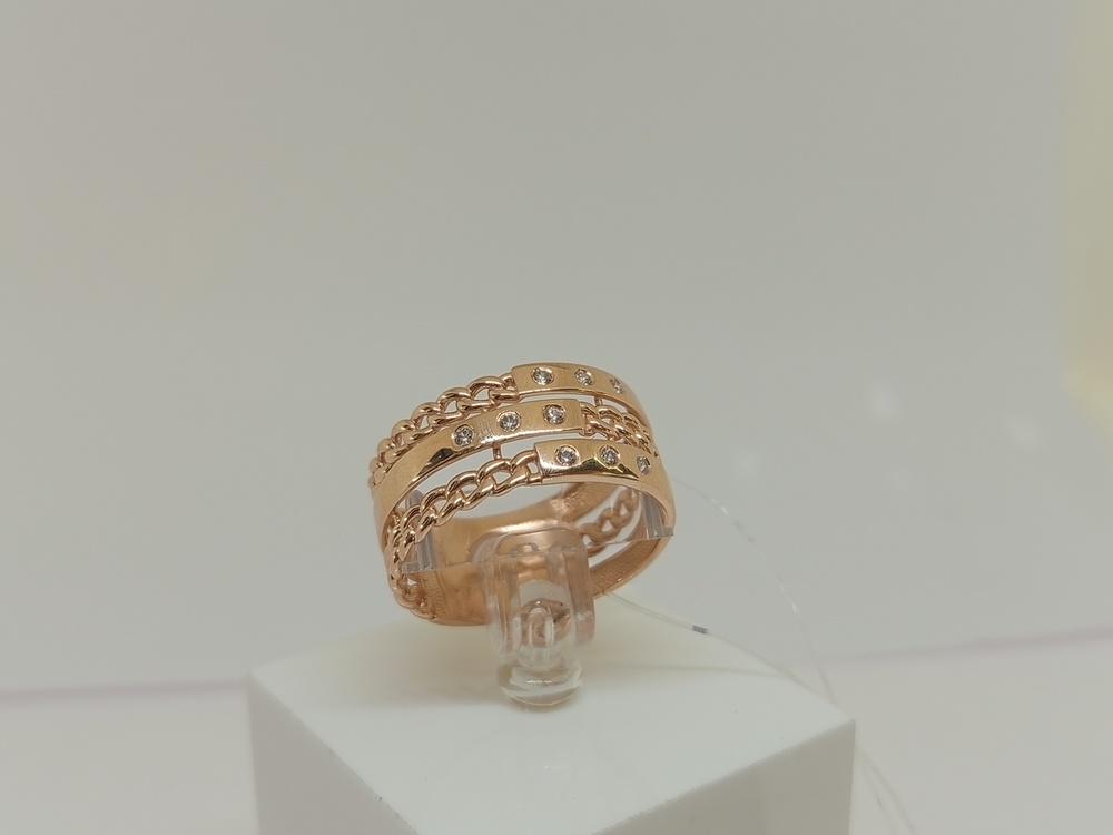 КОЛЬЦО С КАМНЯМИ (Au 585)