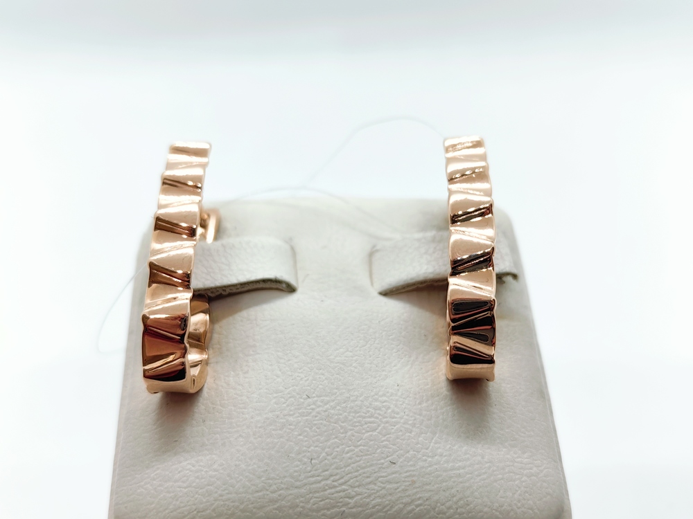 01-207060 СЕРЬГИ БЕЗ КАМНЯ (Au 585)