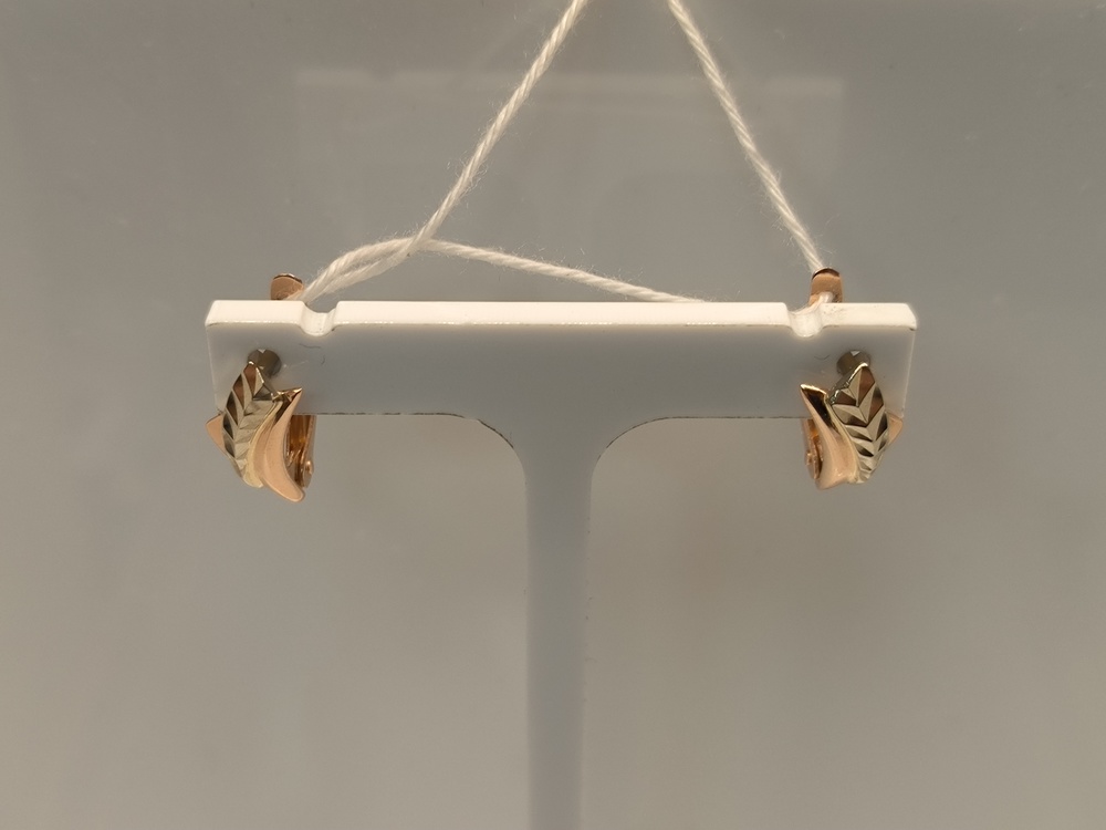 СБКМ585 СЕРЬГИ БЕЗ КАМНЯ (Au 585)