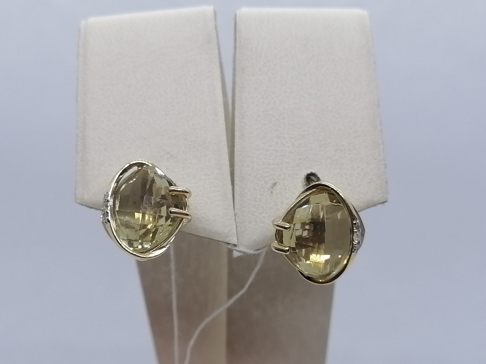 СКМИ585 СЕРЬГИ С КАМНЯМИ (Au 585)