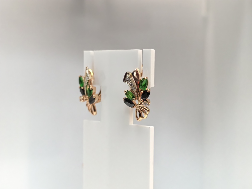 СЕРЬГИ С КАМНЯМИ (Au 585)