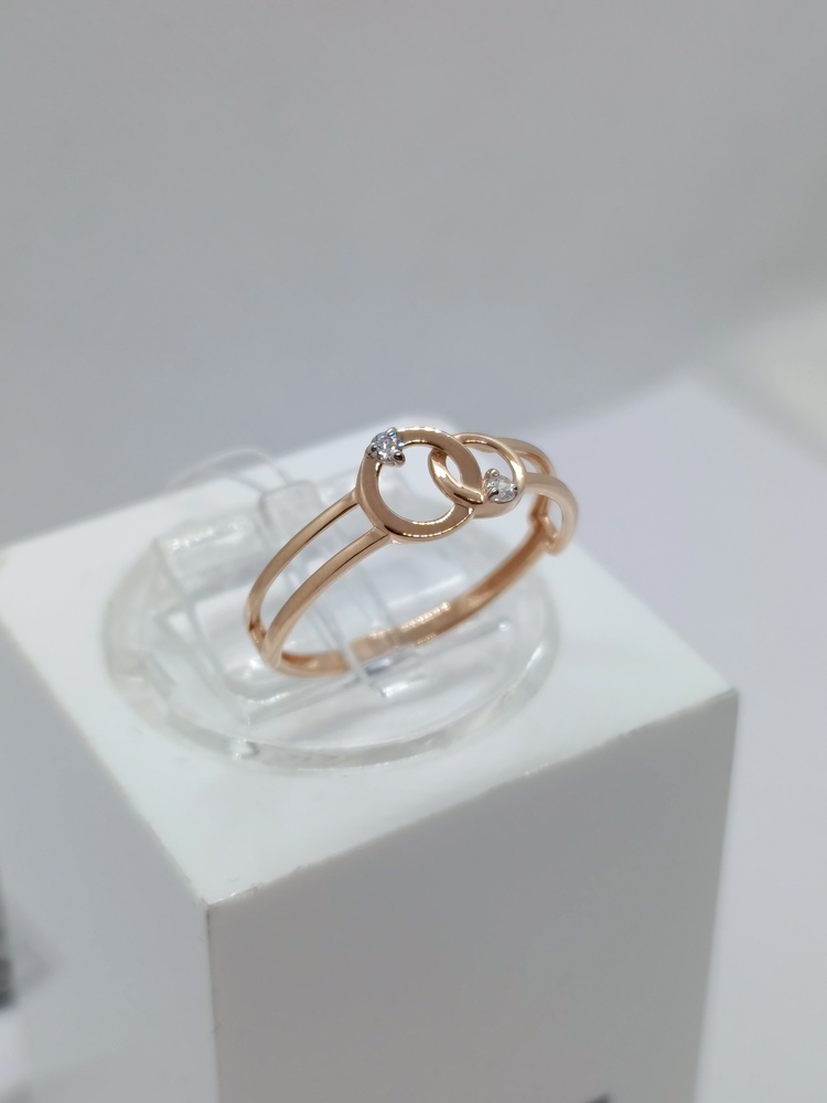 КОЛЬЦО С КАМНЯМИ (Au 585)