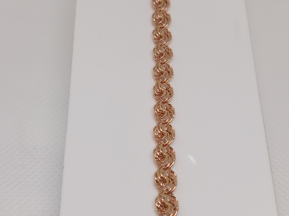 Роза Б050 БРАСЛЕТ ПУСТОТЕЛЫЙ Роза (Au 585)