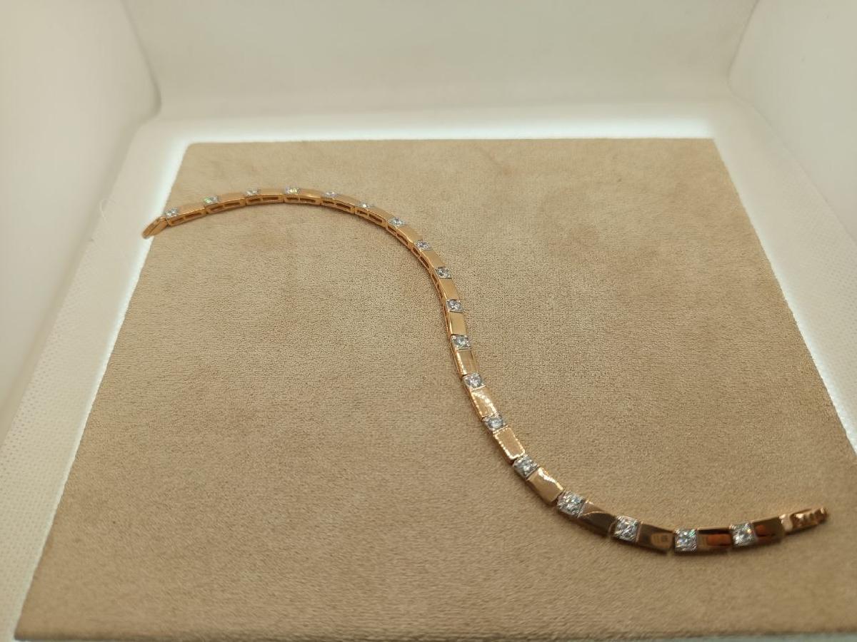 БРАСЛЕТ ФАНТАЗИЯ с камнями (Au 585)