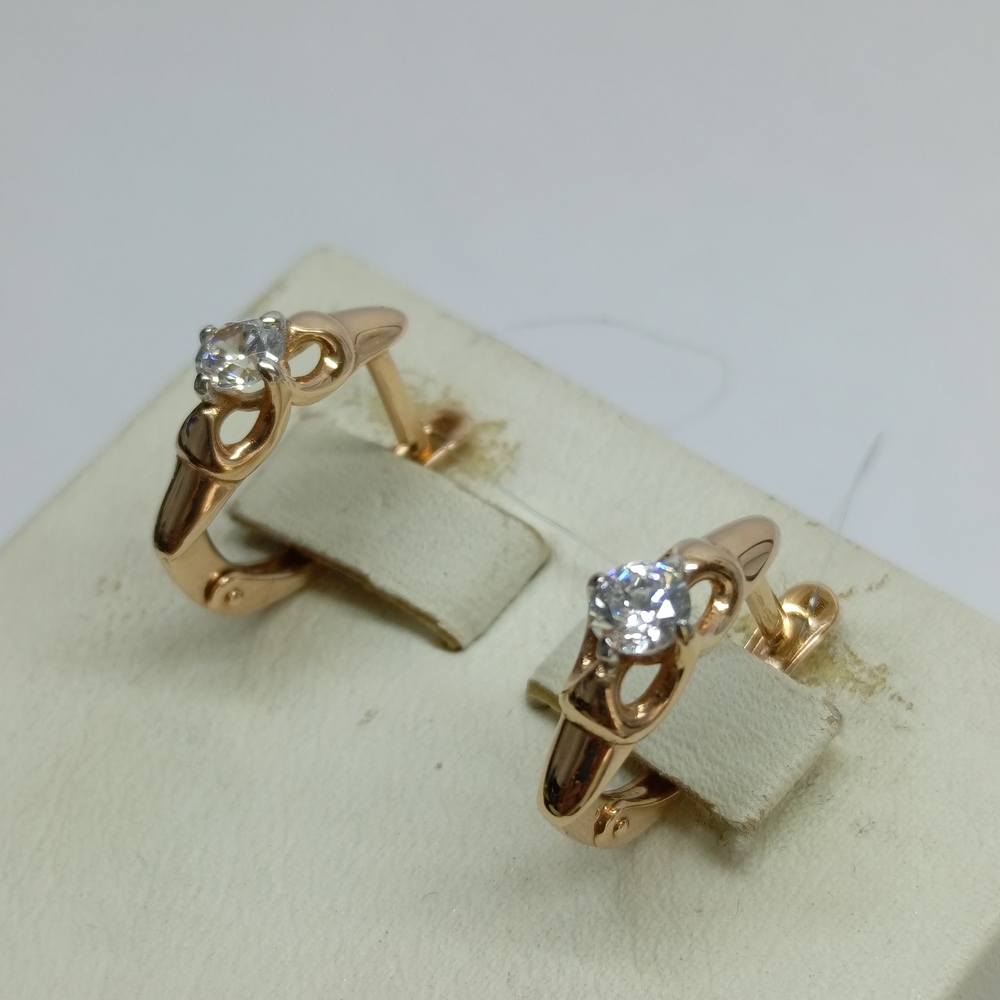 СЕРЬГИ С КАМНЕМ (Au 585)