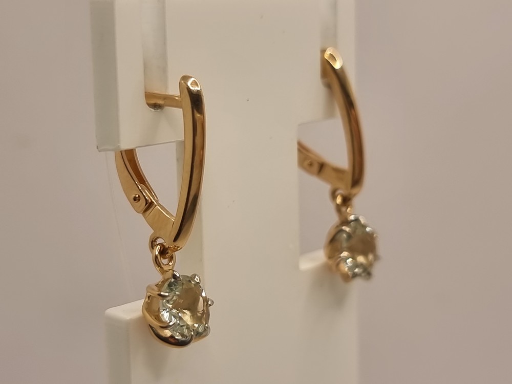 СЕРЬГИ С КАМНЕМ (Au 585)