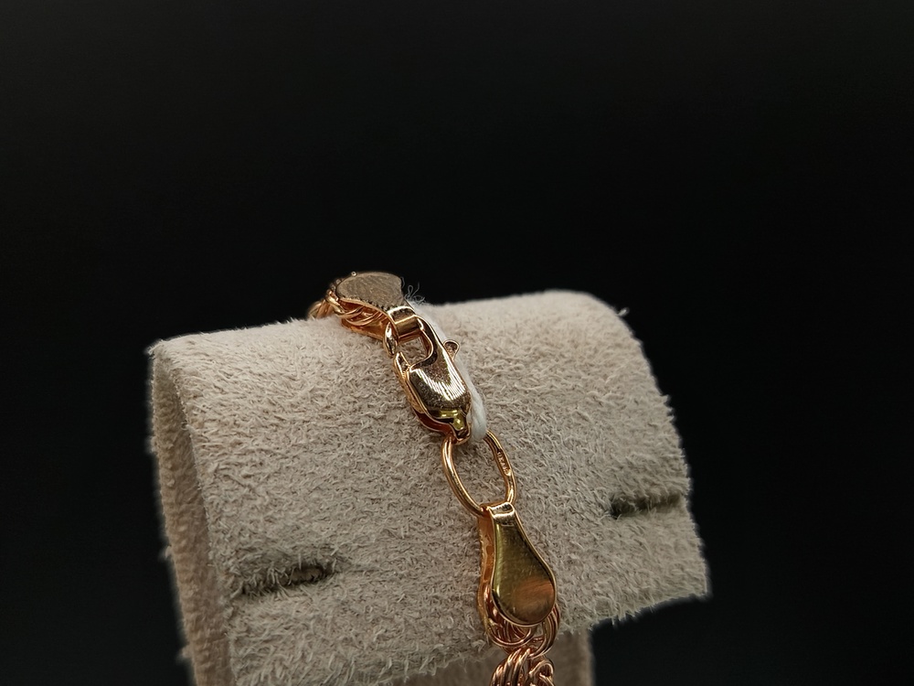 Роза Б050 БРАСЛЕТ ПУСТОТЕЛЫЙ Роза (Au 585)