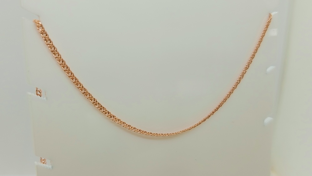 ЦЕПЬ ПУСТОТЕЛАЯ Ромб двойной (Au 585)