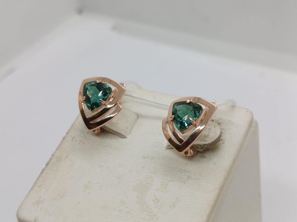 СЕРЬГИ С КАМНЕМ (Au 585)