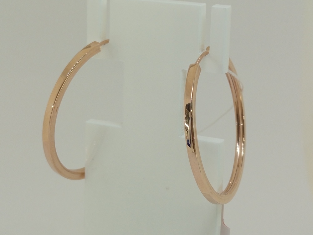 СЕРЬГИ КОНГО широкие (Au 585)