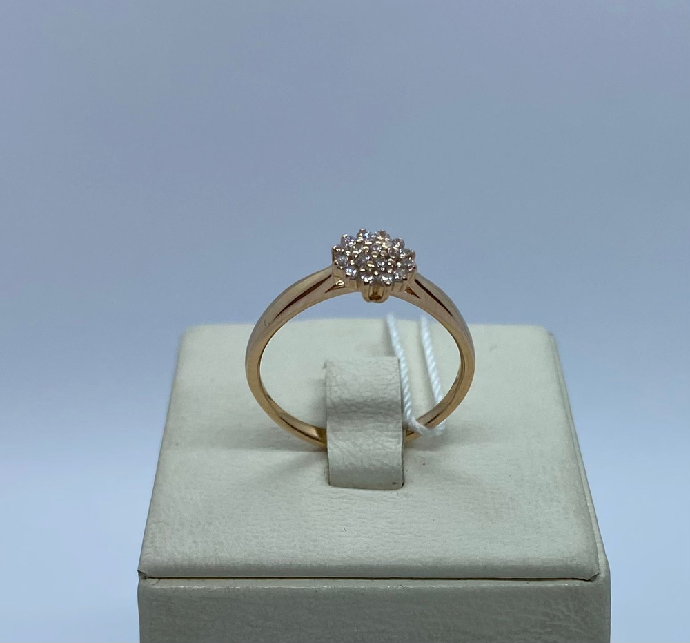 КОЛЬЦО С КАМНЯМИ (Au 585)