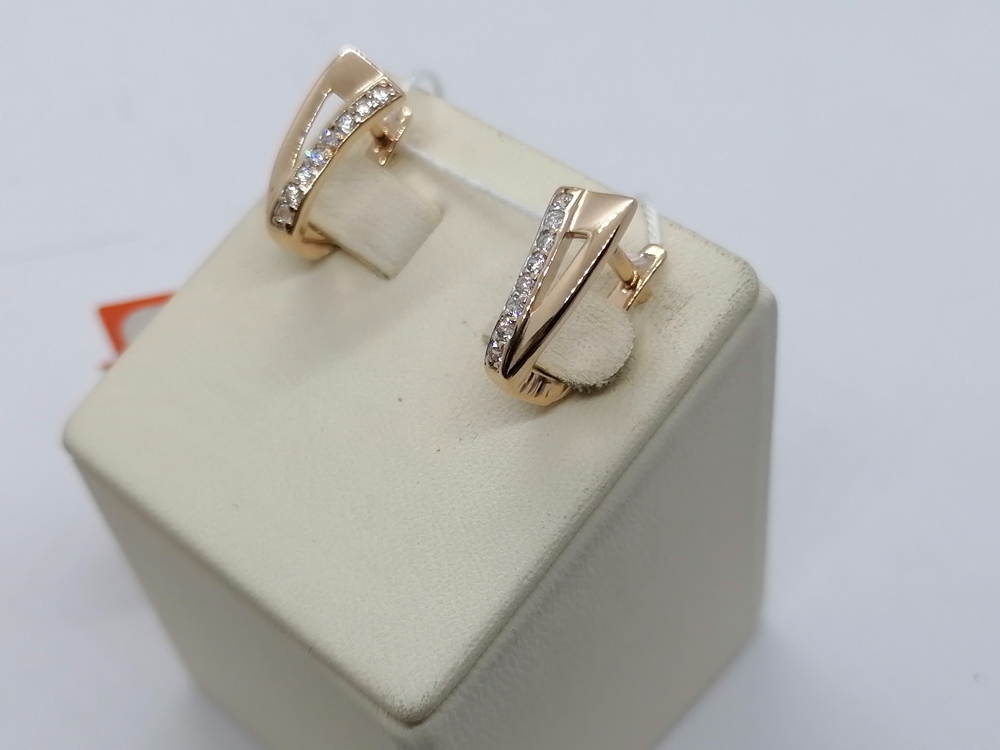 СКМИ585 СЕРЬГИ С КАМНЯМИ (Au 585)