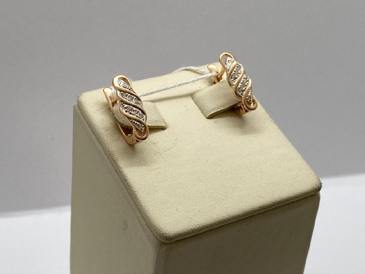 СКМИ585 СЕРЬГИ С КАМНЯМИ (Au 585)