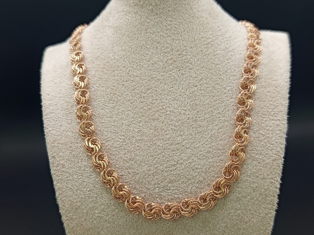 Роза Ц050 ЦЕПЬ ПУСТОТЕЛАЯ Роза (Au 585)