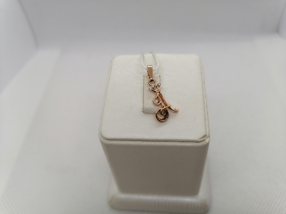 ПОДВЕСКА БУКВА А Au 585