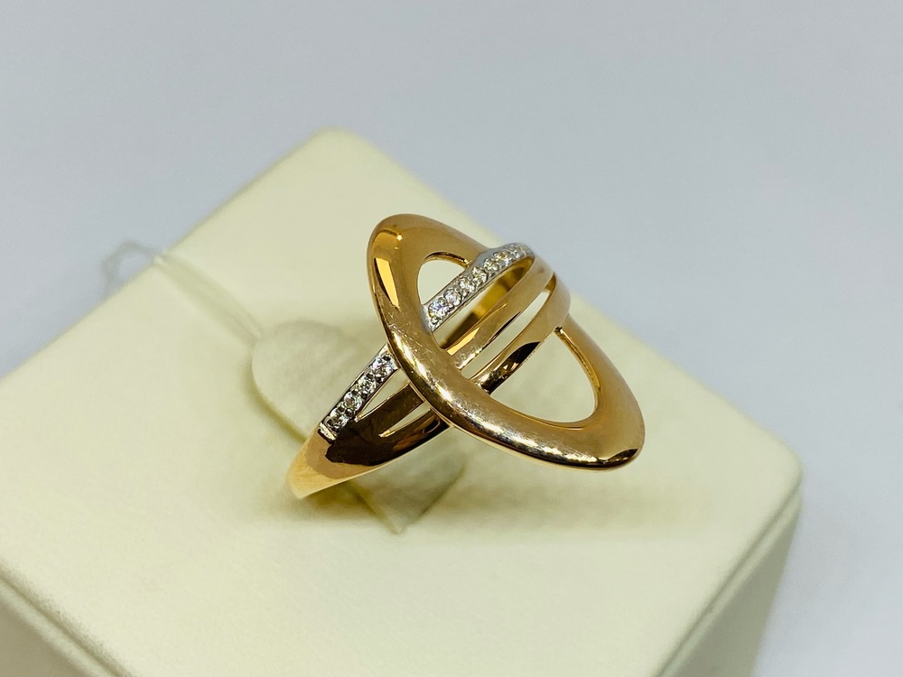 018725 КОЛЬЦО С КАМНЯМИ (Au 585)