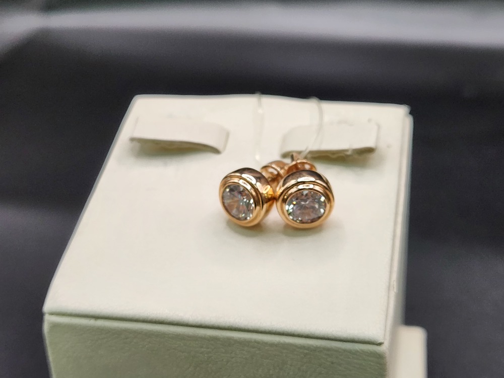 СЕРЬГИ ПУСЕТЫ с камнями (Au 585)