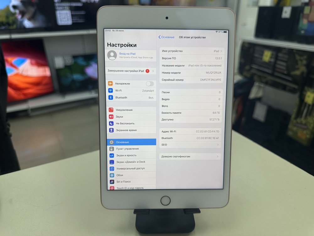 Планшет iPad MINI 5 64Gb WI-FI A2133