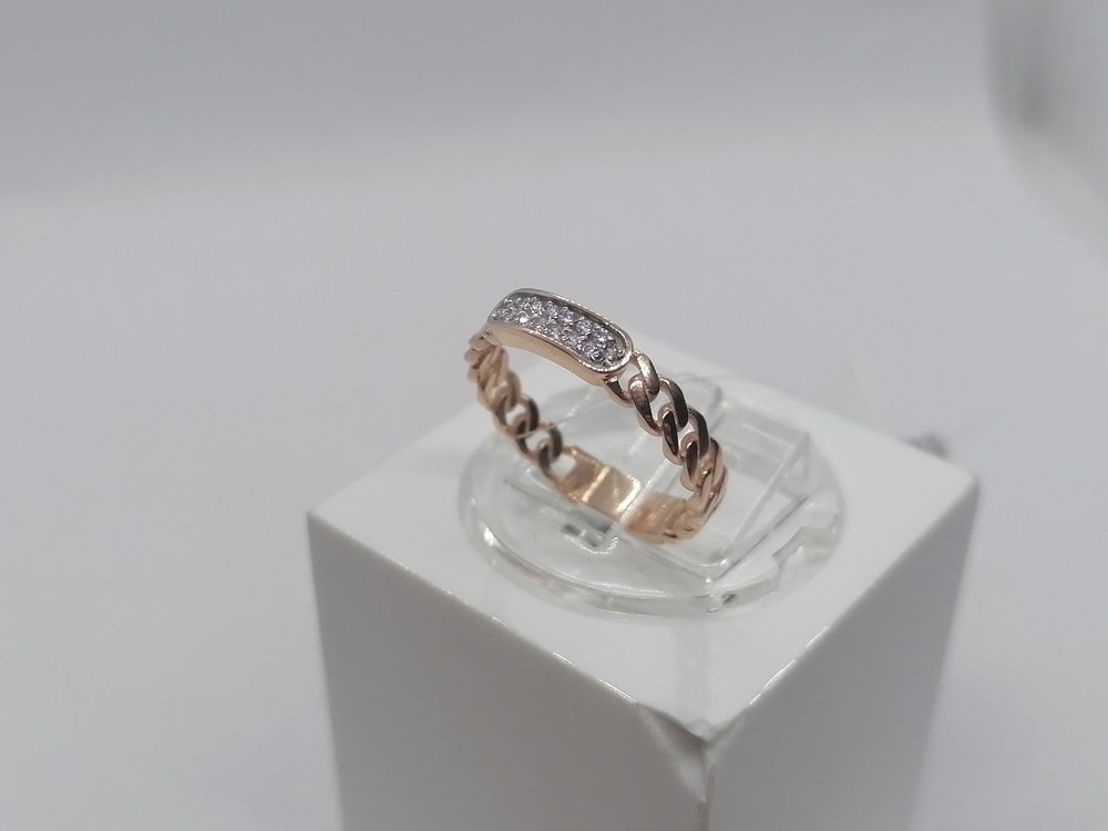 КОЛЬЦО С КАМНЯМИ (Au 585)