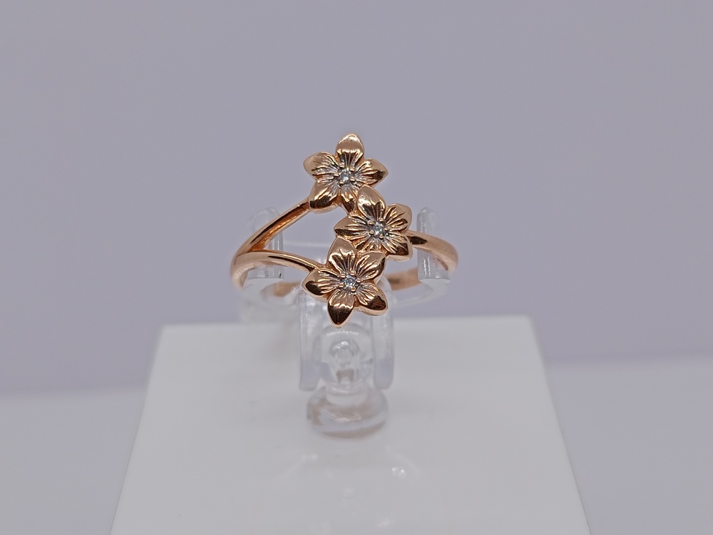 КОЛЬЦО С КАМНЯМИ (Au 585)