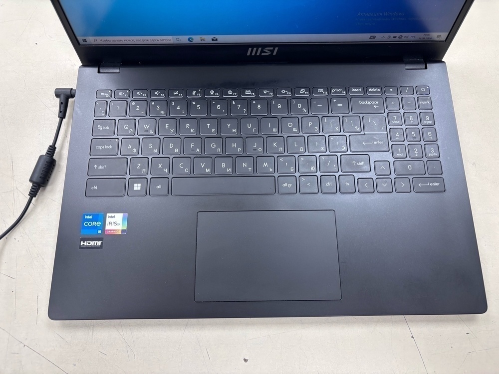 Ноутбук MSI; Core i5-1235U, Iris(R) Xe Graphics, 8 Гб, 256 Гб, Нет