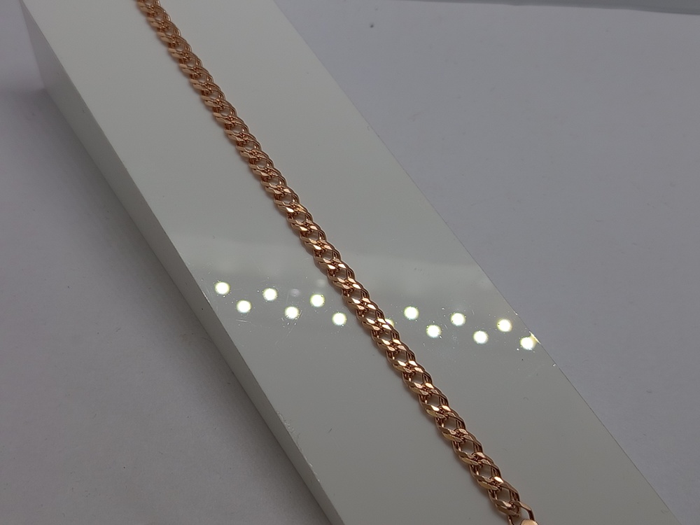 БРАСЛЕТ ПОЛНОВЕСНЫЙ Ромб двойной Au 585