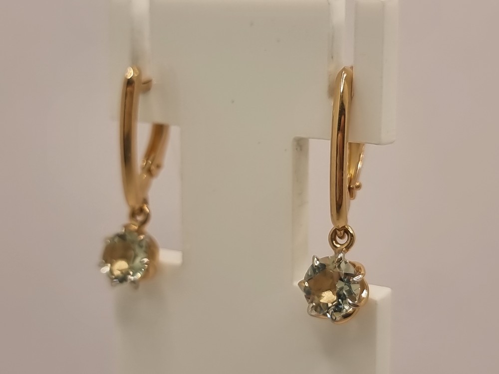 СЕРЬГИ С КАМНЕМ (Au 585)