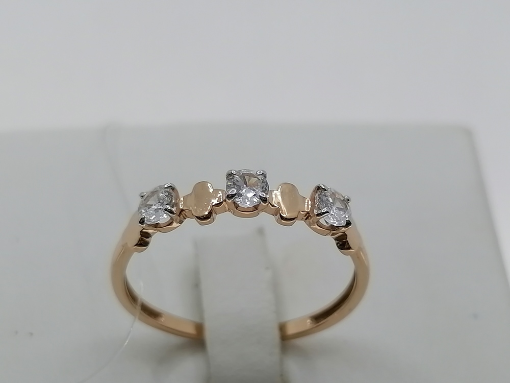 КОЛЬЦО С КАМНЯМИ (Au 585)