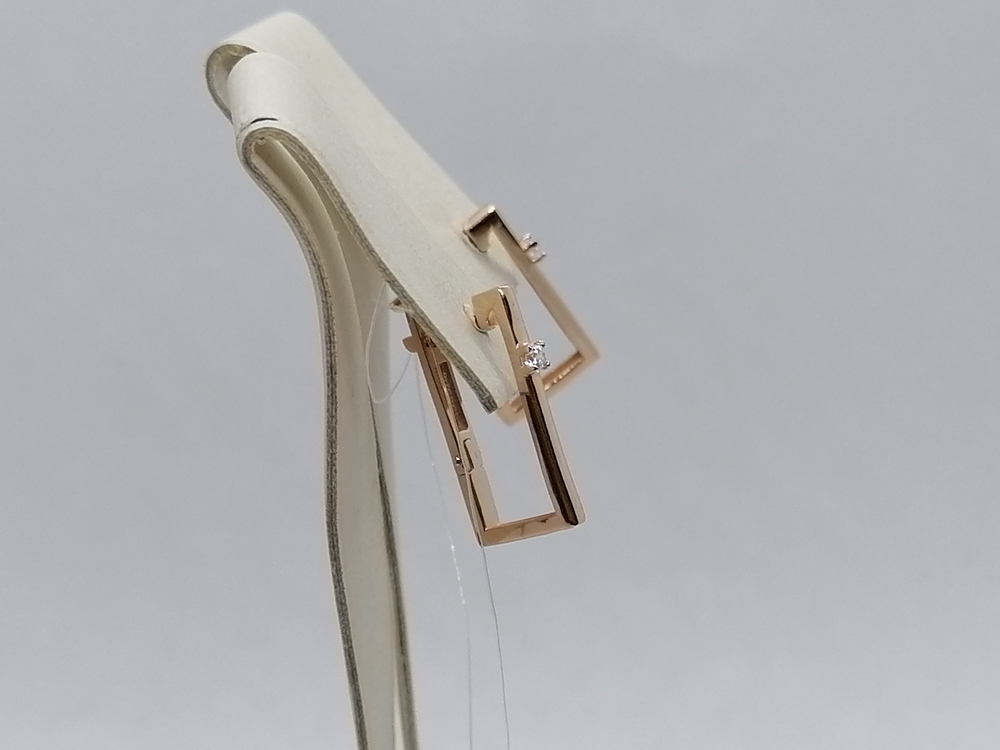 СЕРЬГИ С КАКМНЕМ (Au 585)