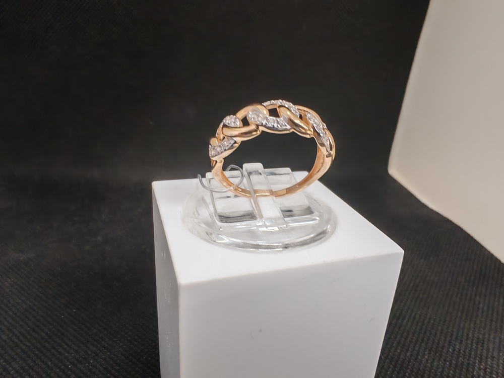 КОЛЬЦО С КАМНЯМИ (Au 585)