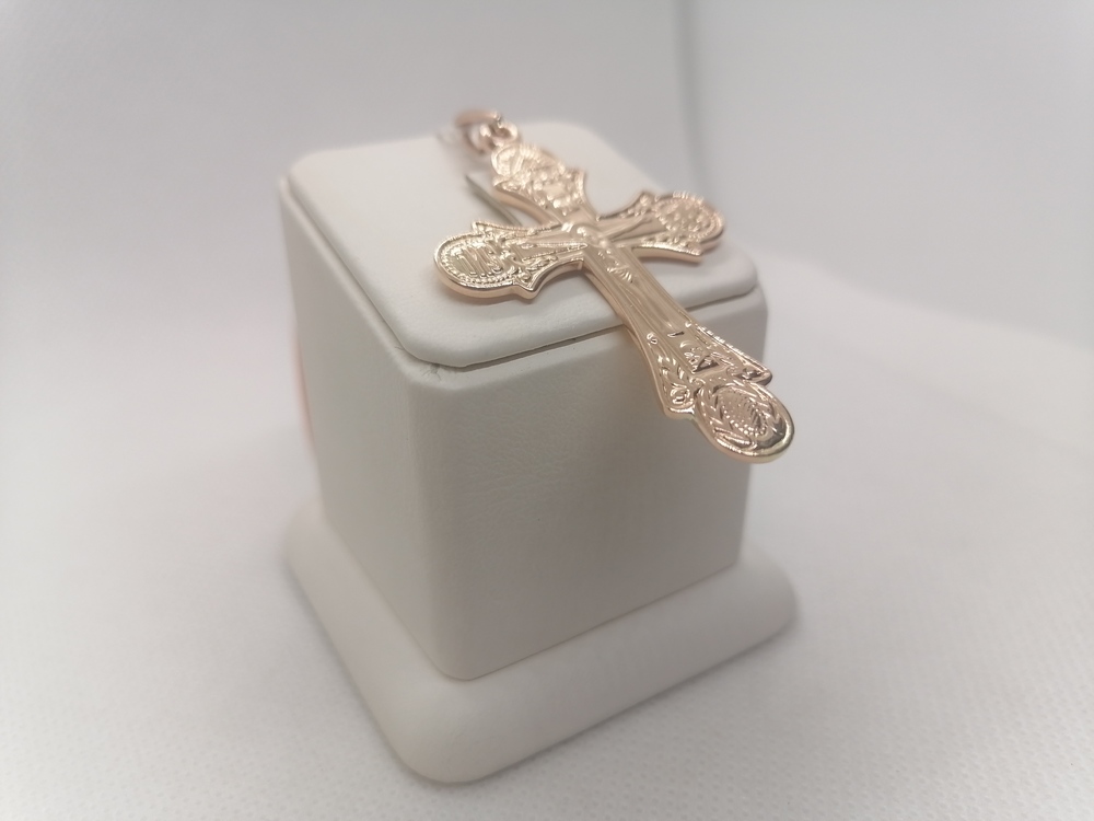 ПОДКБК585 ПОДВЕСКА КРЕСТ БЕЗ КАМНЯ (Au 585)