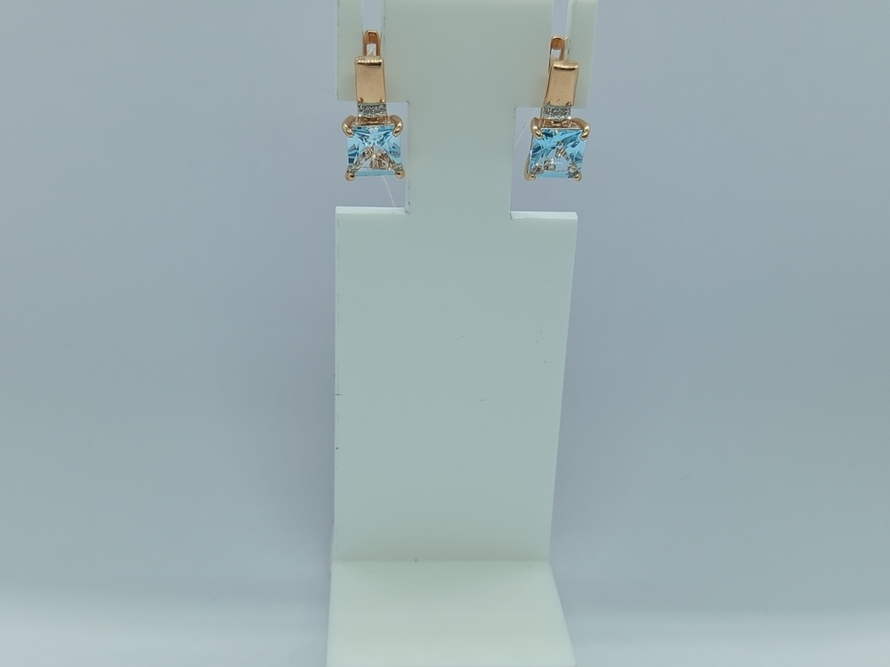 СКМИ585 СЕРЬГИ С КАМНЯМИ (Au 585)