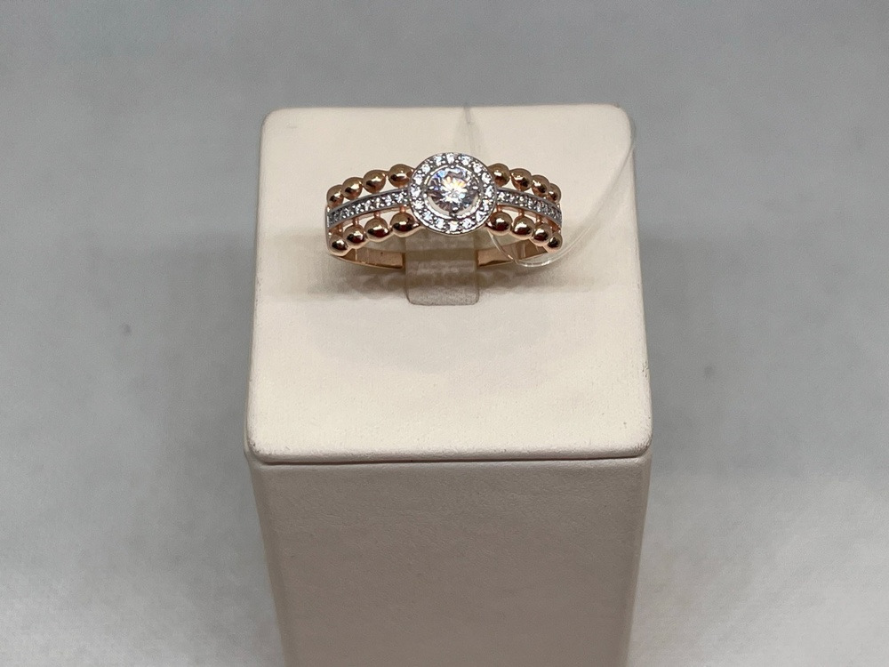 КОЛЬЦО С КАМНЯМИ (Au 585)