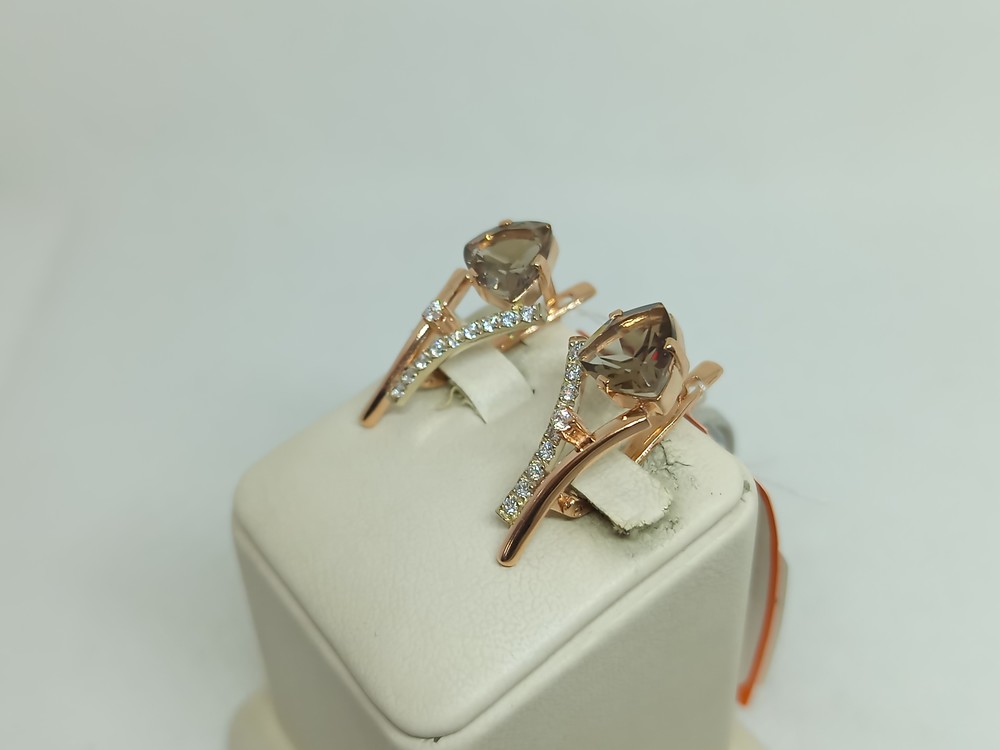 СЕРЬГИ С КАМНЯМИ (Au 585)