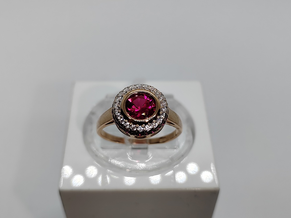 КОЛКМИ585 КОЛЬЦО С КАМНЯМИ (Au 585)