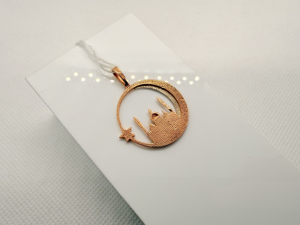 ПОДМБК585 ПОДВЕСКА МЕЧЕТЬ БЕЗ КАМНЯ (Au 585)