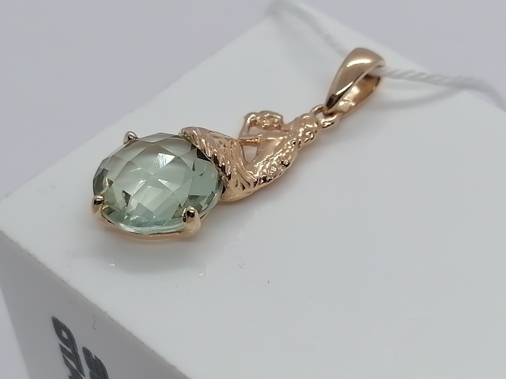 ПОДКМ585 ПОДВЕСКА С КАМНЕМ (Au 585)