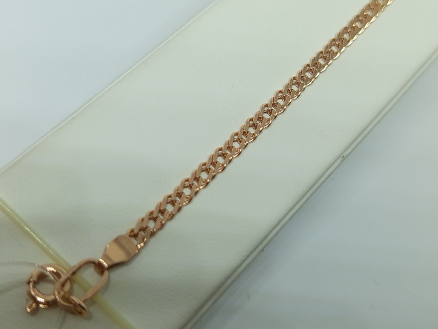 611105022 БРАСЛЕТ ПУСТОТЕЛЫЙ Ромб двойной (Au 585)