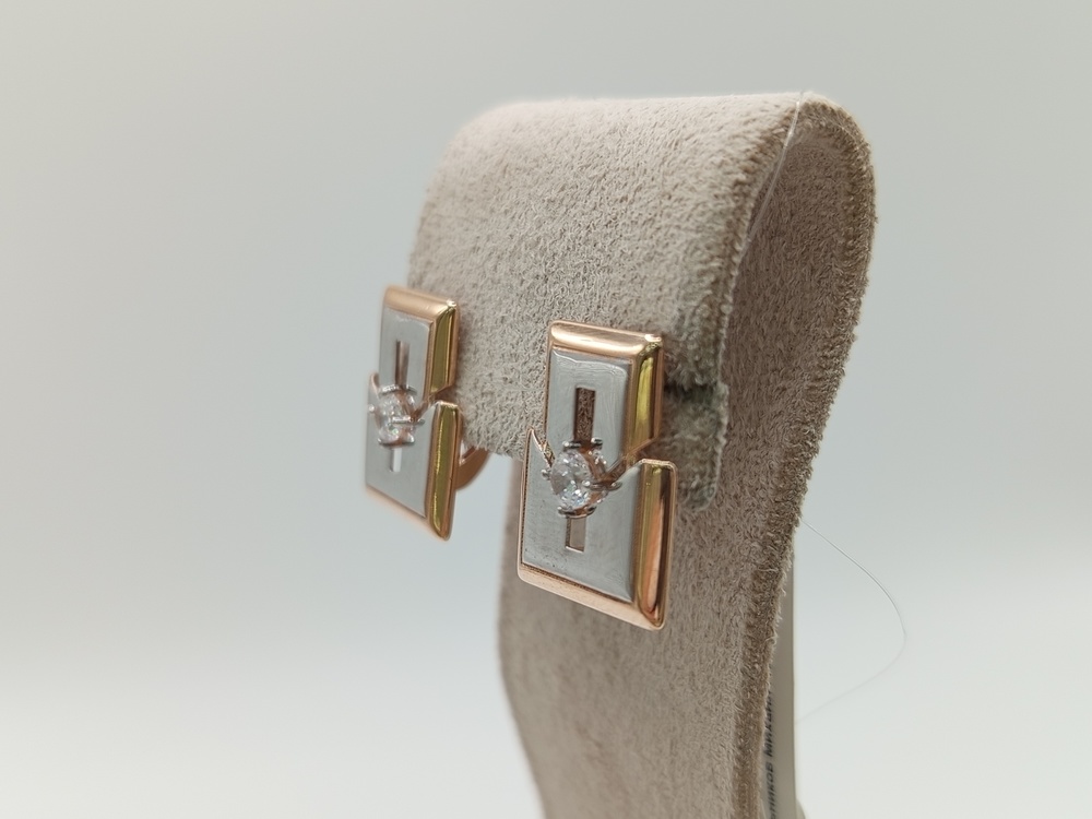 СЕРЬГИ С КАКМНЕМ (Au 585)