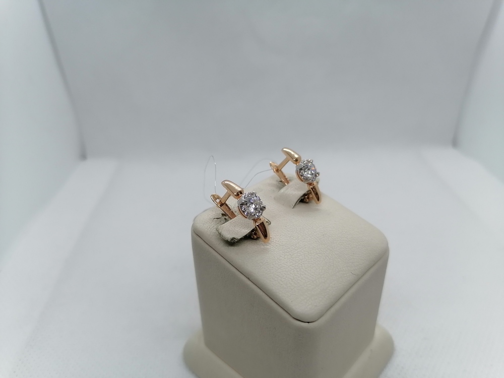 01-218039 СЕРЬГИ С КАМНЯМИ (Au 585)