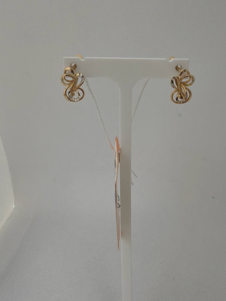 СБКМ585 СЕРЬГИ БЕЗ КАМНЯ (Au 585)