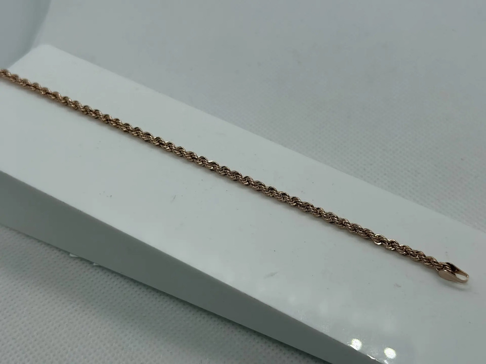 БРАСЛЕТ ПУСТОТЕЛЫЙ Веревка (Au 585)