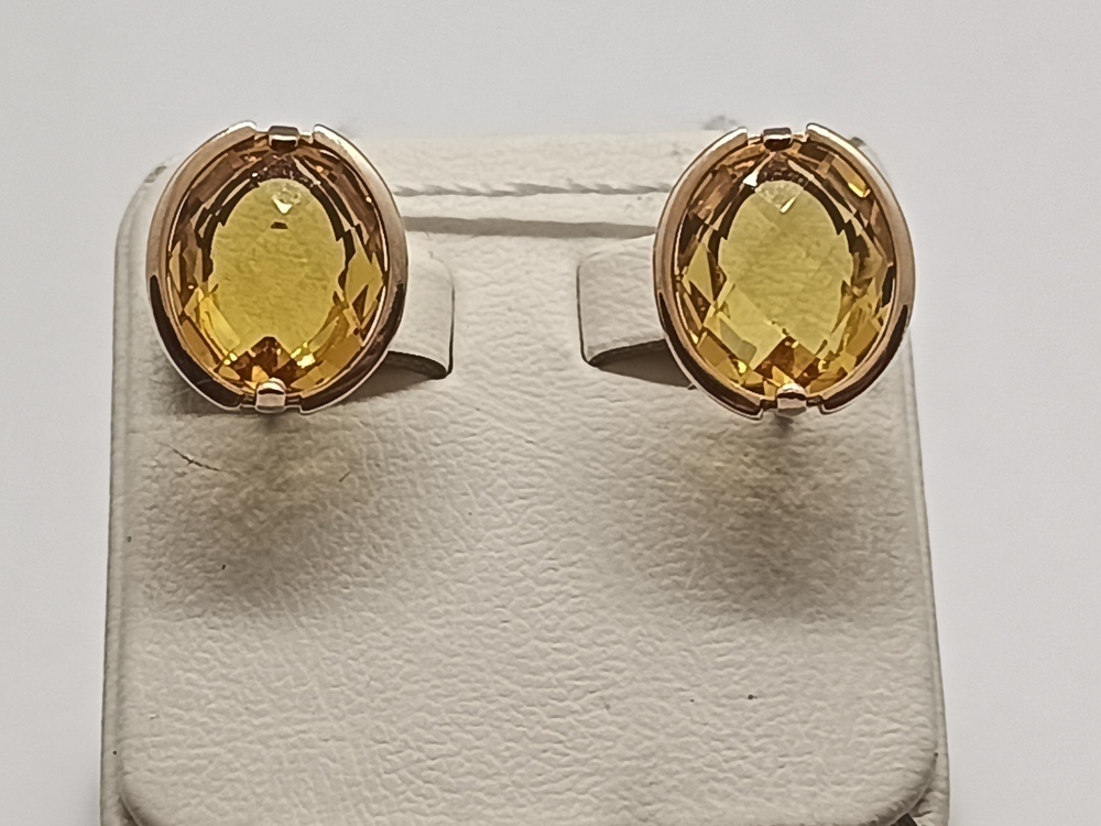 СЕРЬГИ С КАМНЕМ (Au 585)