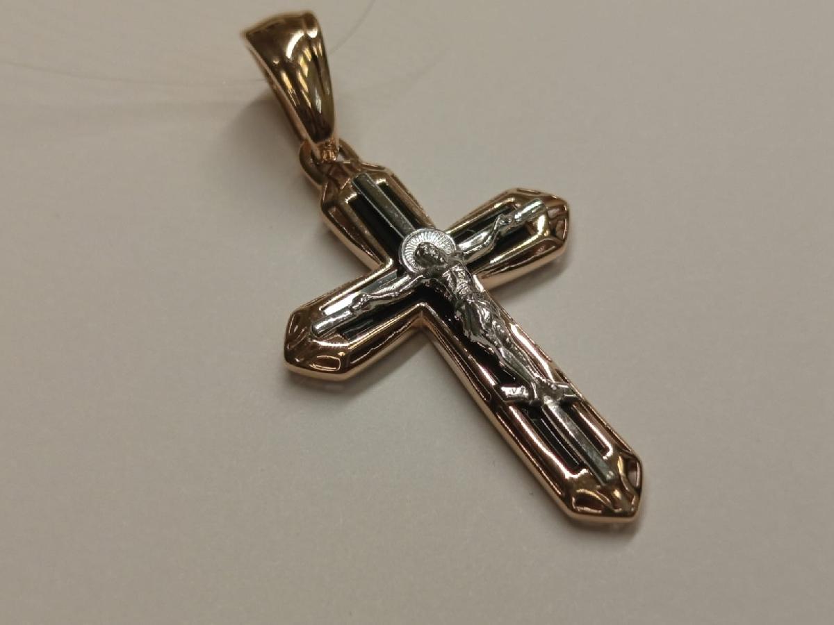 ПОДВЕСКА КРЕСТ с камнем (Au 585)