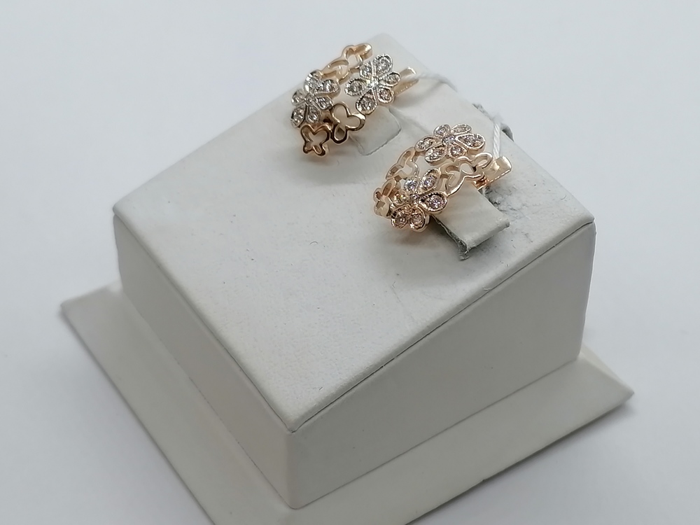 СКМИ585 СЕРЬГИ С КАМНЯМИ (Au 585)